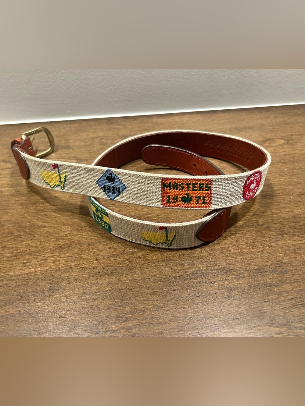 Masters Smathers & Branson Badge Ticket Belt Needle Point Size 38